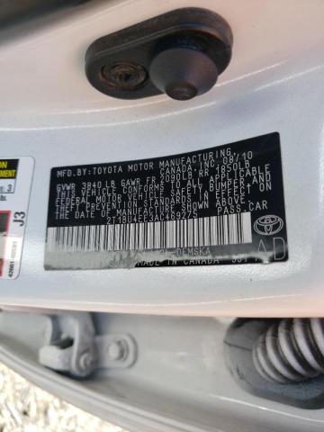 Photo 10 from auction – 2010 TOYOTA COROLLA BA with VIN 2T1BU4EE3AC469275