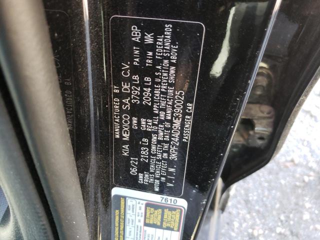 Photo 10 from auction – 2021 KIA FORTE FE with VIN 3KPF24AD9ME390025