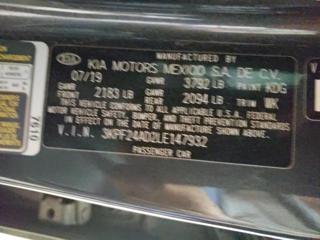 Photo 10 from auction – 2020 KIA FORTE FE with VIN 3KPF24AD2LE147932