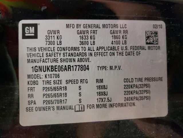 Photo 10 from auction – 2010 CHEVROLET TAHOE with VIN 1GNUKBE06AR177804