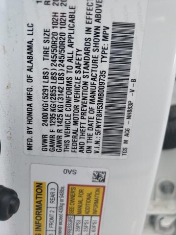 Photo 10 from auction – 2021 HONDA PASSPORT E with VIN 5FNYF8H53MB009735