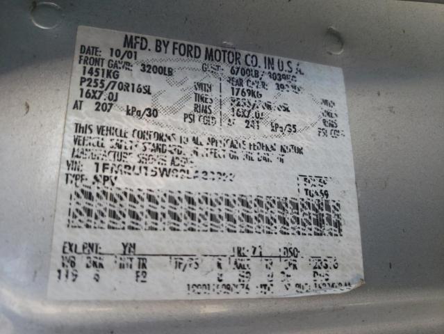 Photo 10 from auction – 2002 FORD EXPEDITION with VIN 1FMRU15W82LA33923