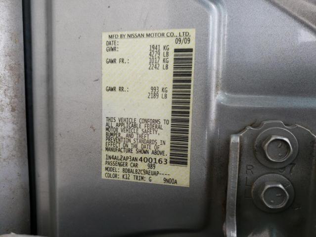 Photo 10 from auction – 2010 NISSAN ALTIMA BAS with VIN 1N4AL2AP3AN400163