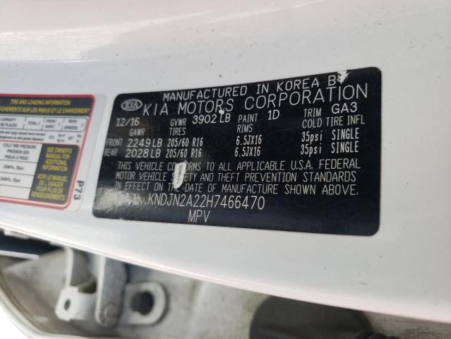 Photo 10 from auction – 2017 KIA SOUL with VIN KNDJN2A22H7466470