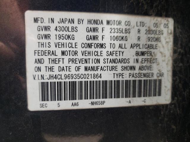 Photo 10 from auction – 2005 ACURA TSX with VIN JH4CL96935C021864