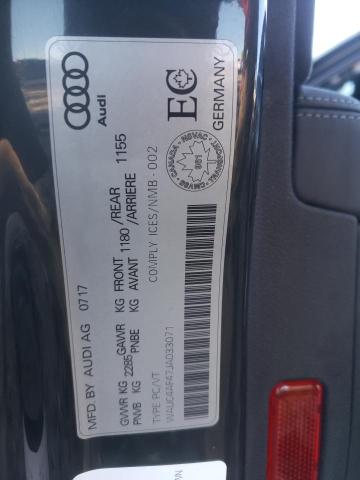 Photo 10 from auction – 2018 AUDI S4 PRESTIG with VIN WAUC4AF47JA033071