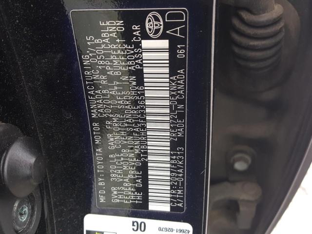 Photo 10 from auction – 2015 TOYOTA COROLLA L with VIN 2T1BURHE3FC336516