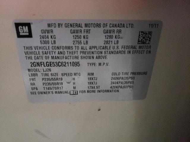 Photo 10 from auction – 2012 CHEVROLET EQUINOX LT with VIN 2GNFLGE53C6211095