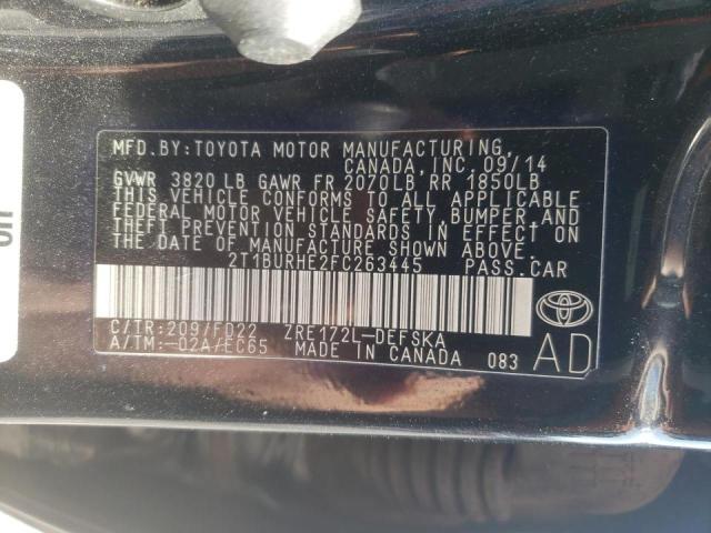 Photo 10 from auction – 2015 TOYOTA COROLLA L with VIN 2T1BURHE2FC263445