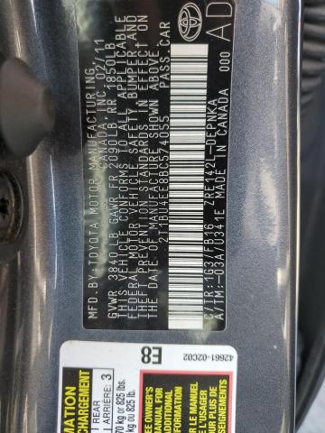 Photo 10 from auction – 2011 TOYOTA COROLLA BA with VIN 2T1BU4EE8BC574055