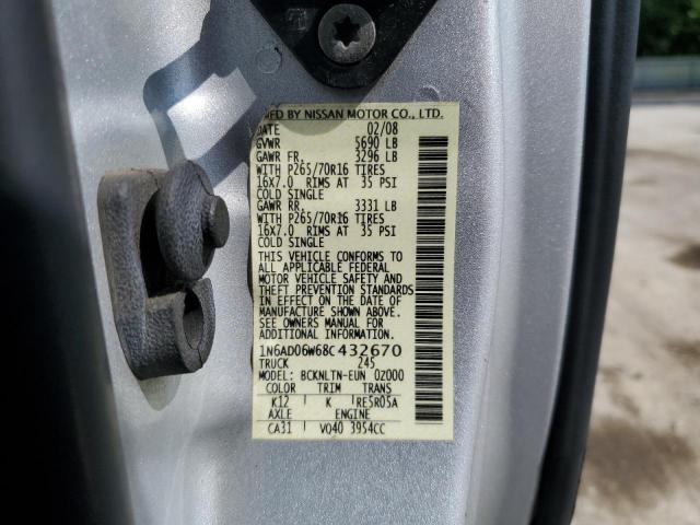 Photo 10 from auction – 2008 NISSAN FRONTIER K with VIN 1N6AD06W68C432670