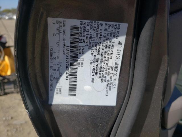 Photo 10 from auction – 2003 FORD TAURUS LX with VIN 1FAFP52U73A258703