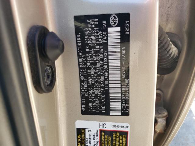 Photo 10 from auction – 2009 TOYOTA CAMRY BASE with VIN 4T1BE46K89U403932