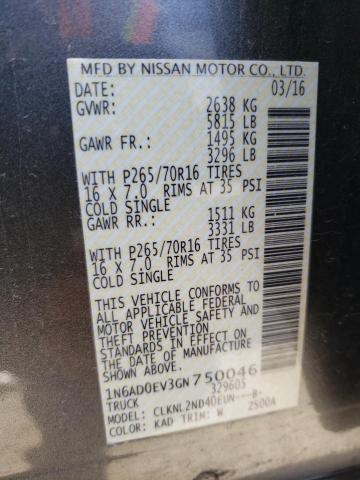 Photo 10 from auction – 2016 NISSAN FRONTIER S with VIN 1N6AD0EV3GN750046