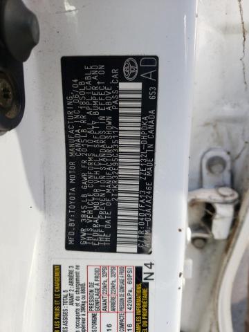 Photo 10 from auction – 2005 TOYOTA COROLLA MA with VIN 2T1KR32E95C335117