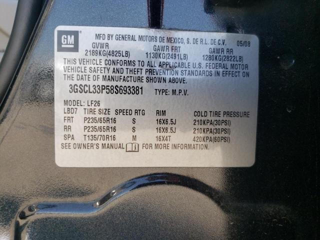 Photo 10 from auction – 2008 SATURN VUE XE with VIN 3GSCL33P58S693381