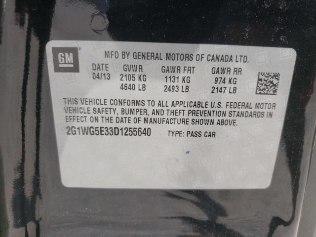 Photo 10 from auction – 2013 CHEVROLET IMPALA LT with VIN 2G1WG5E33D1255640