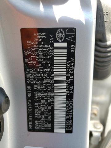 Photo 10 from auction – 2016 TOYOTA COROLLA L with VIN 2T1BURHE4GC646529