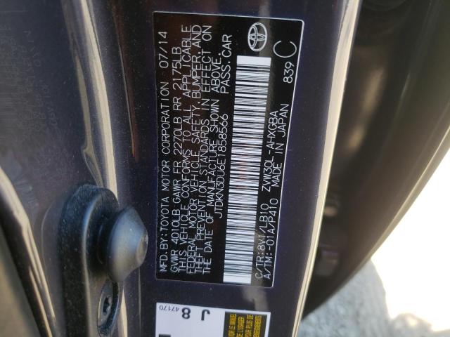 Photo 10 from auction – 2014 TOYOTA PRIUS with VIN JTDKN3DU6E1858566