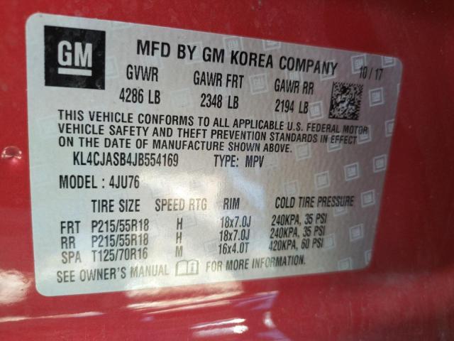 Photo 10 from auction – 2018 BUICK ENCORE PRE with VIN KL4CJASB4JB554169