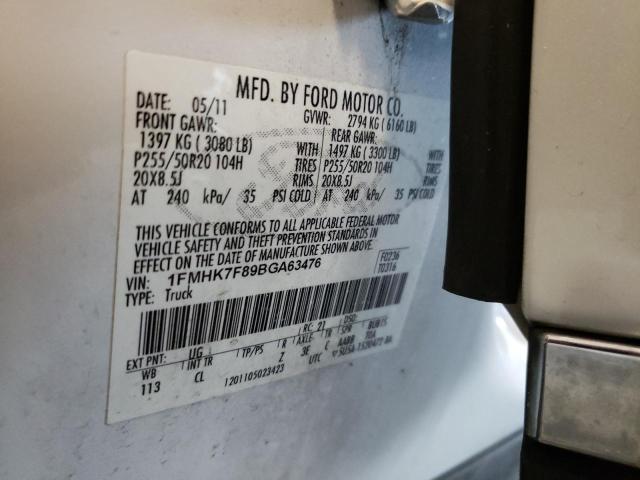 Photo 10 from auction – 2011 FORD EXPLORER L with VIN 1FMHK7F89BGA63476