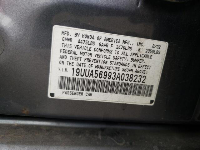صورة رقم 10 من المزاد - 2003 ACURA 3.2TL TYPE مع VIN 19UUA56993A038232