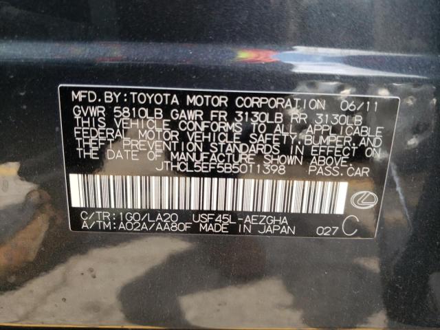 Photo 10 from auction – 2011 LEXUS LS 460 with VIN JTHCL5EF5B5011398