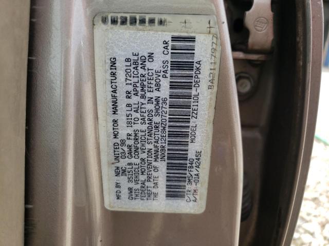 Photo 10 from auction – 1998 TOYOTA COROLLA VE with VIN 1NXBR12E8WZ072736