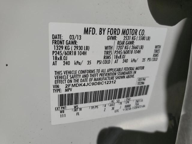Photo 10 from auction – 2013 FORD EDGE SEL with VIN 2FMDK4JC9DBC12312