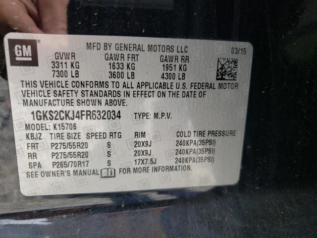 Photo 10 from auction – 2015 GMC YUKON DENA with VIN 1GKS2CKJ4FR632034