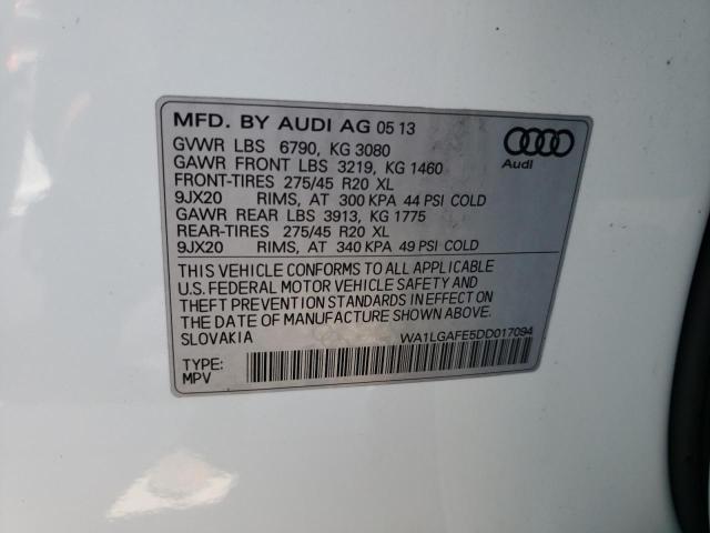Photo 10 from auction – 2013 AUDI Q7 PREMIUM with VIN WA1LGAFE5DD017094