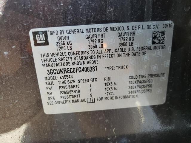 Photo 10 from auction – 2015 CHEVROLET SILVERADO with VIN 3GCUKREC6FG498387