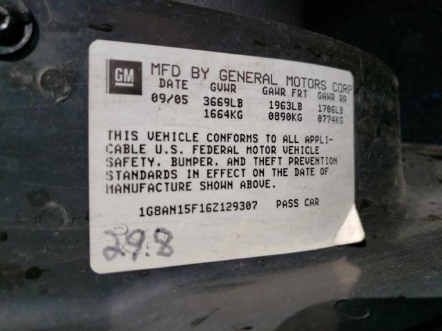 Photo 10 from auction – 2006 SATURN ION LEVEL with VIN 1G8AN15F16Z129307
