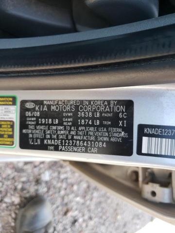 Photo 10 from auction – 2008 KIA RIO BASE with VIN KNADE123786431084