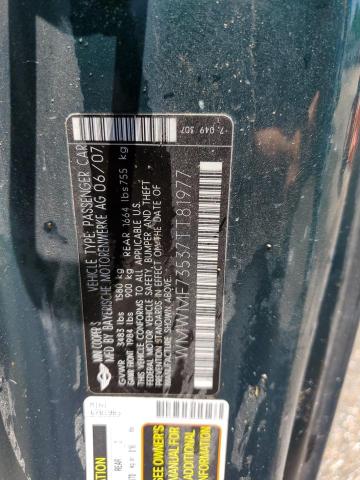 Photo 10 from auction – 2007 MINI COOPER S with VIN WMWMF73537TT81977