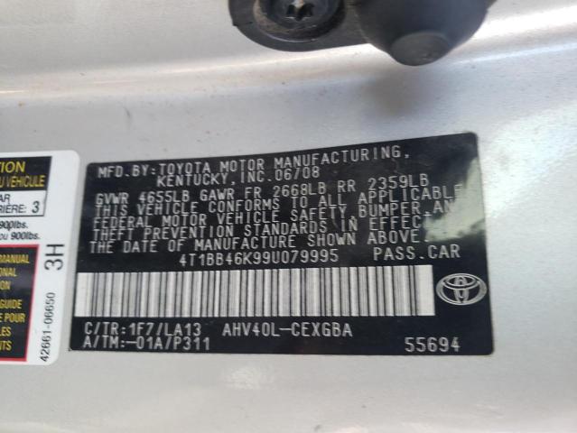 Photo 10 from auction – 2009 TOYOTA UK with VIN 4T1BB46K99U079995