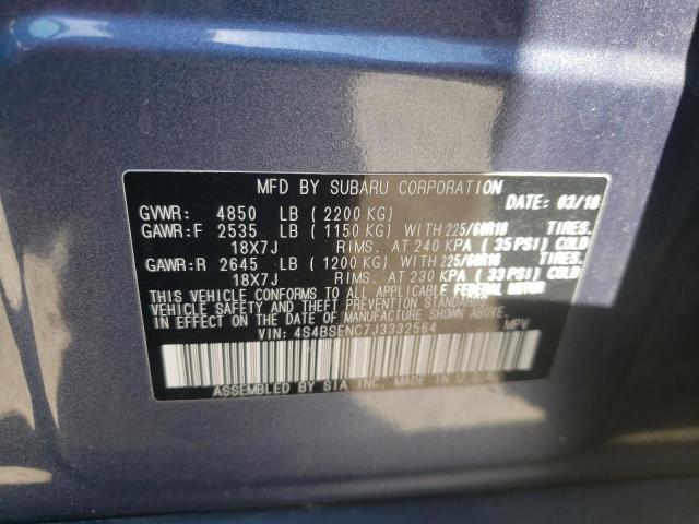 Photo 10 from auction – 2018 SUBARU OUTBACK 3. with VIN 4S4BSENC7J3332564