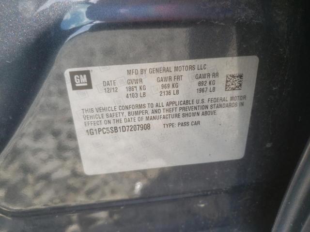 Photo 10 from auction – 2013 CHEVROLET CRUZE LT with VIN 1G1PC5SB1D7207908