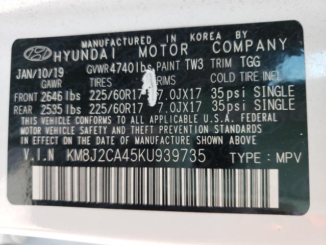 Photo 10 from auction – 2019 HYUNDAI TUCSON SE with VIN KM8J2CA45KU939735