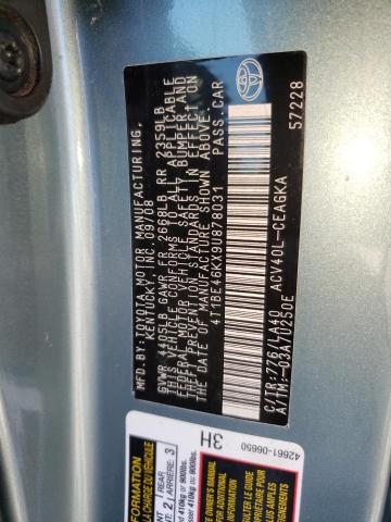 Photo 10 from auction – 2009 TOYOTA CAMRY BASE with VIN 4T1BE46KX9U878031