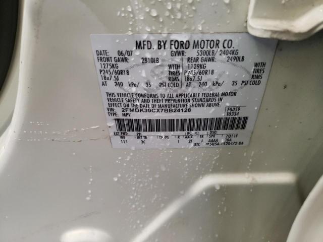 Photo 10 from auction – 2007 FORD EDGE SEL P with VIN 2FMDK39CX7BB24128