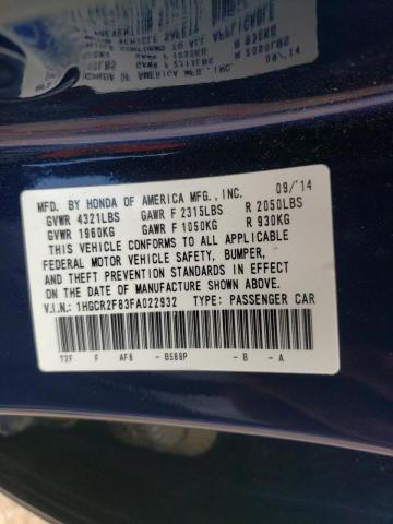 Photo 10 from auction – 2015 HONDA ACCORD EXL with VIN 1HGCR2F83FA022932