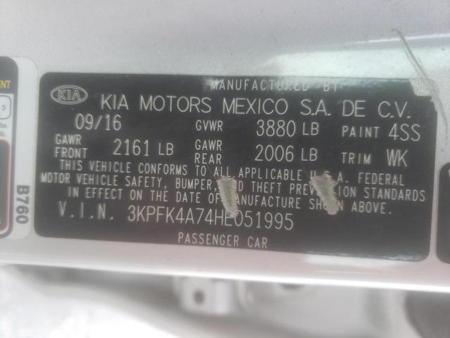 Photo 10 from auction – 2017 KIA FORTE LX with VIN 3KPFK4A74HE051995