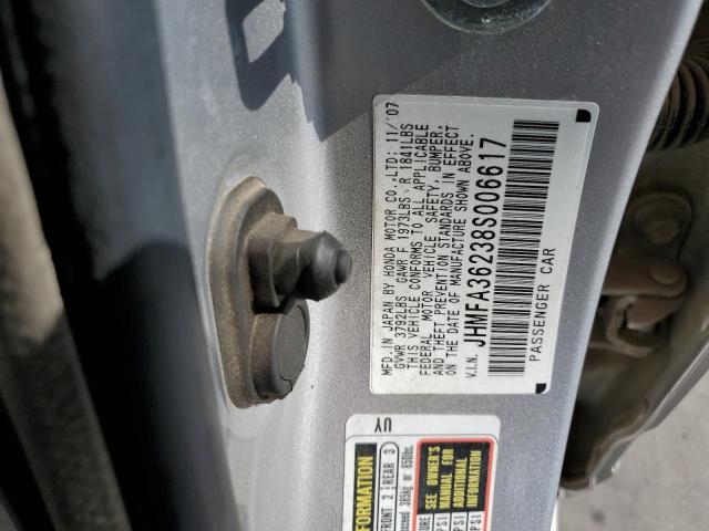 Photo 10 from auction – 2008 HONDA CIVIC HYBR with VIN JHMFA36238S006617