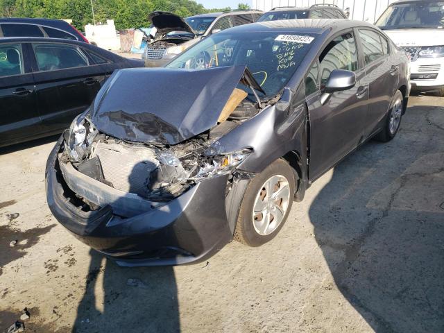 Photo 2 from auction – 2013 HONDA CIVIC LX with VIN 19XFB2F55DE065118