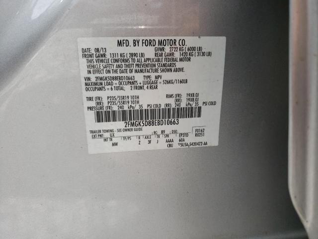 Photo 10 from auction – 2014 FORD FLEX LIMIT with VIN 2FMGK5D88EBD10663