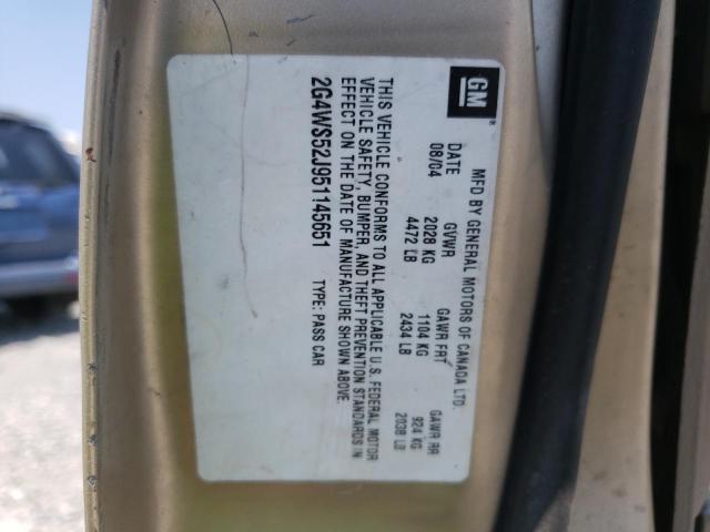 Photo 10 from auction – 2005 BUICK CENTURY CU with VIN 2G4WS52J951145651