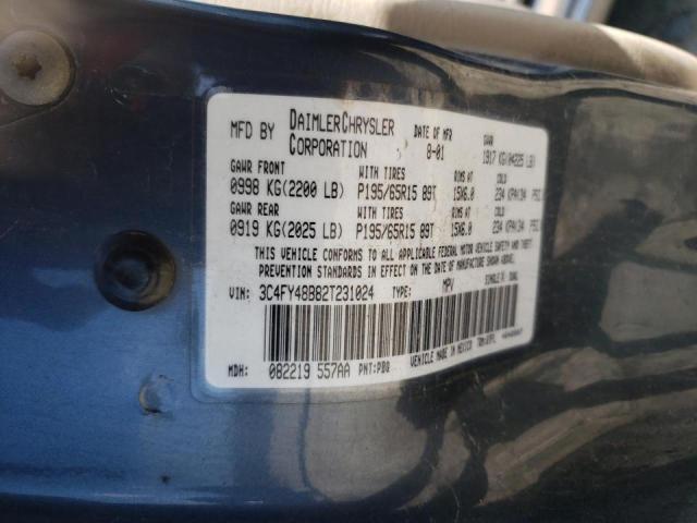 Photo 10 from auction – 2002 CHRYSLER PT CRUISER with VIN 3C4FY48B82T231024