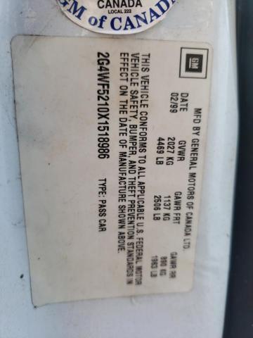 Photo 10 from auction – 1999 BUICK REGAL GS with VIN 2G4WF5210X1518986