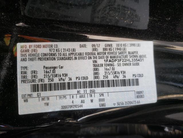 Photo 10 from auction – 2017 FORD FOCUS SE with VIN 1FADP3F22HL335431